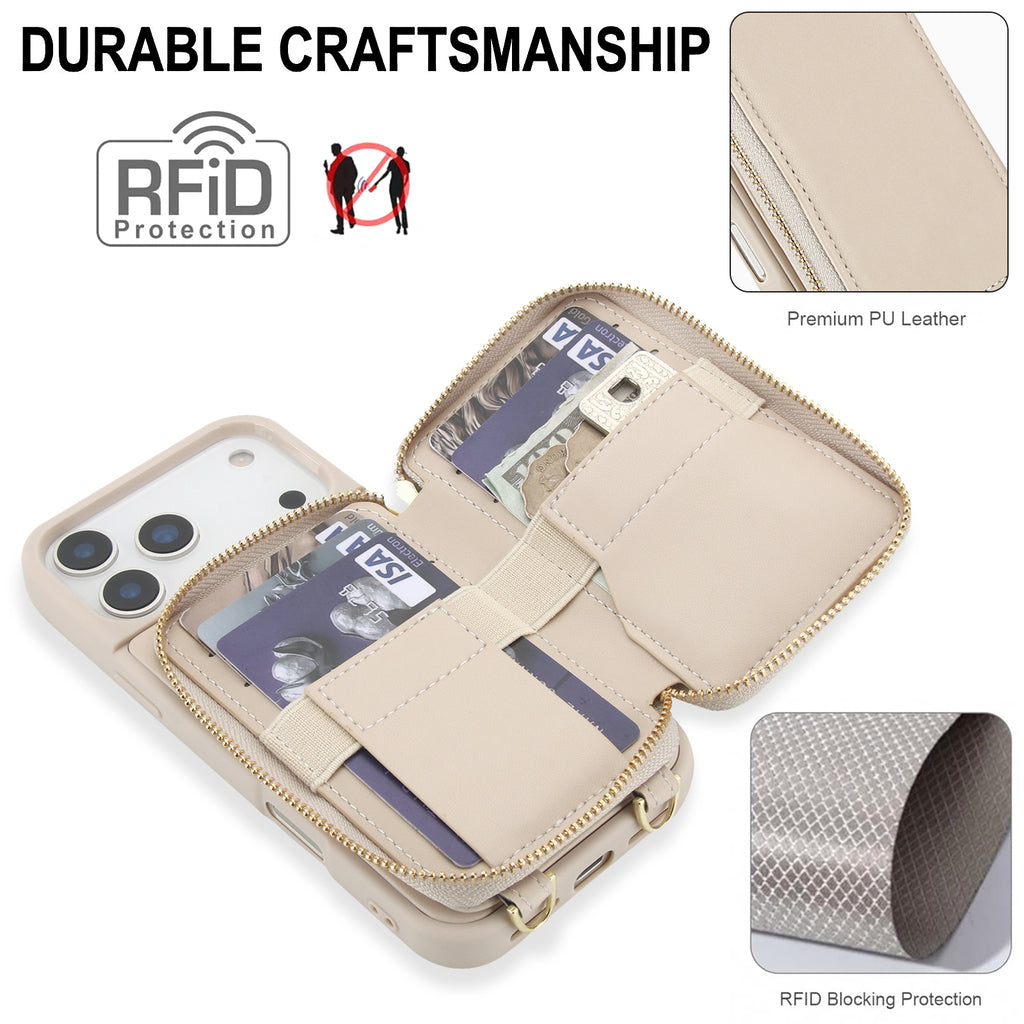 Full Grain Leather Crossbody Shockproof Cases