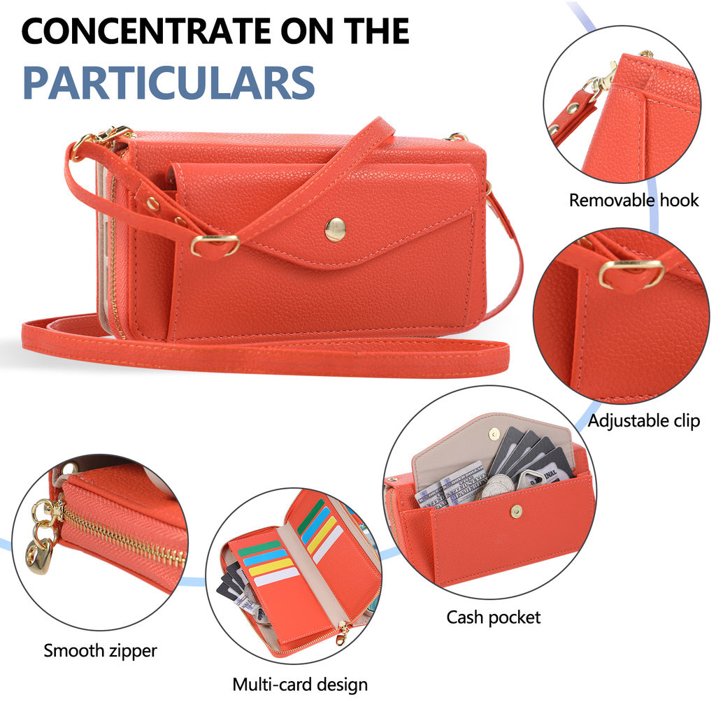5-in-1 Genuine Leather Crossbody Case