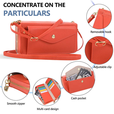5-in-1 Genuine Leather Crossbody Case