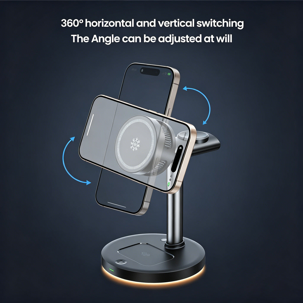 3-in-1 Magnetic Wireless Charger with Advanced TEC Cooling