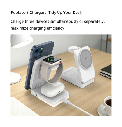 PocketCharge Foldable 3-in-1 Charging Station