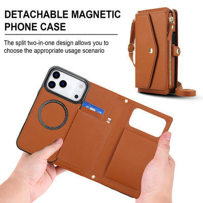 Detachable Clip-In Genuine Leather Case