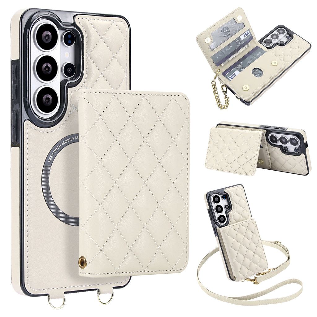 Detachable Quilted Crossbody Galaxy Wallet Case