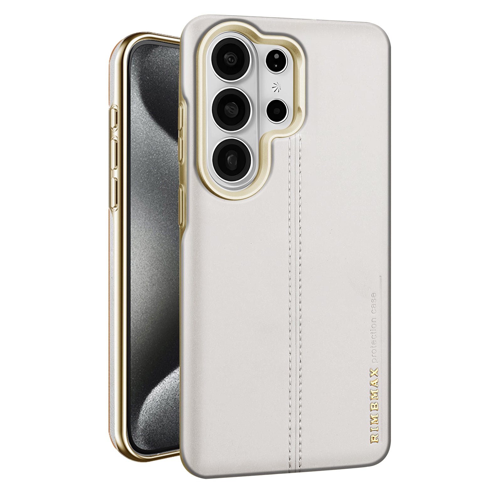 Stitched Genuine Leather Galaxy Phone Case