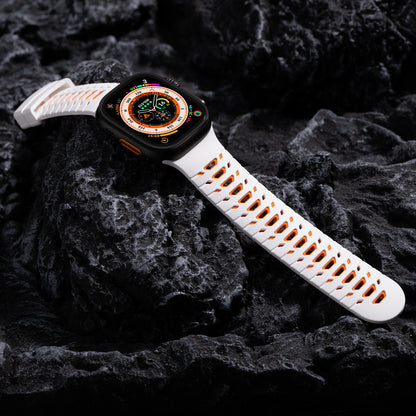 Trapezoid Sport Breathable Silicone Band For Apple Watch