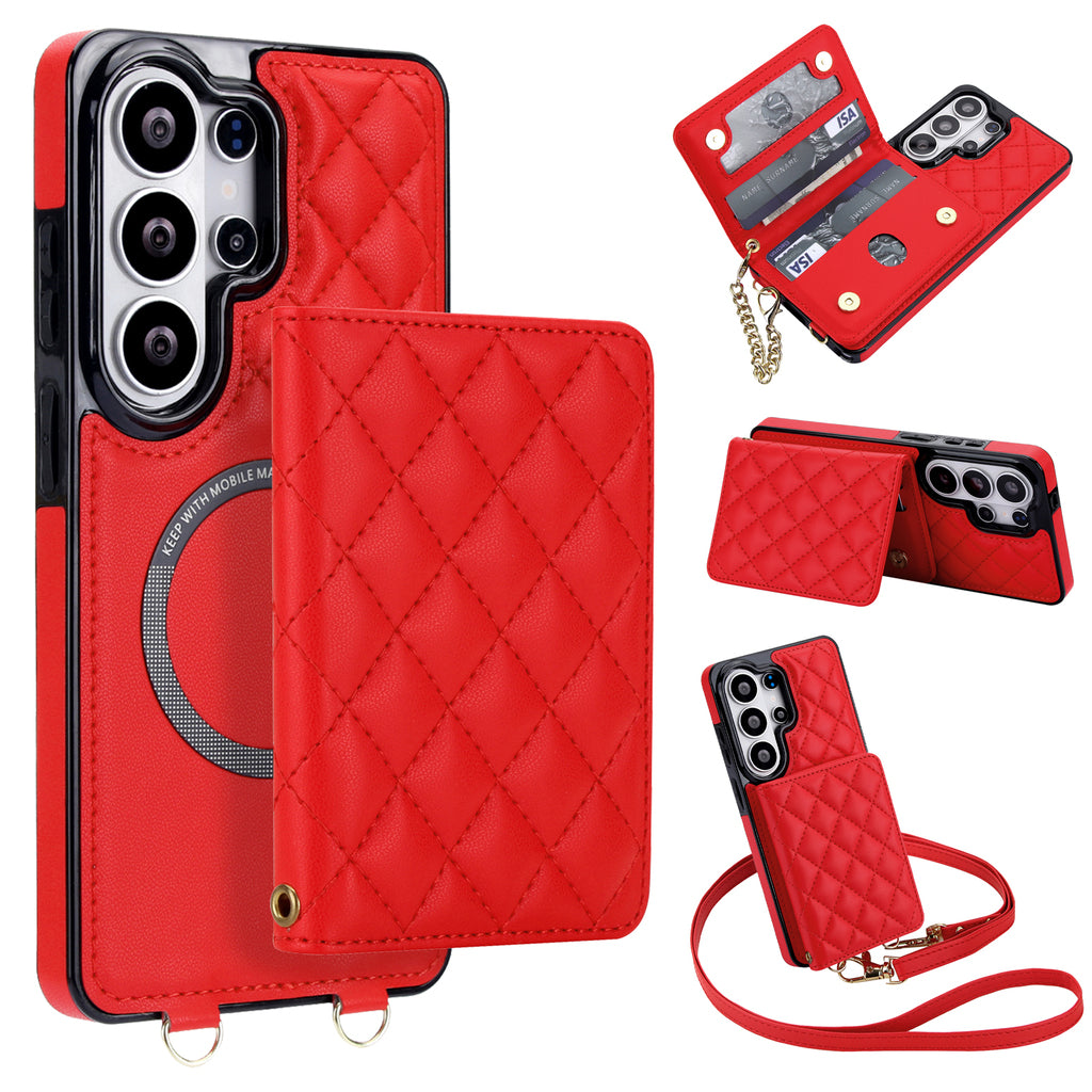 Detachable Quilted Crossbody Galaxy Wallet Case