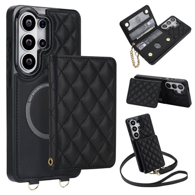 Detachable Quilted Crossbody Galaxy Wallet Case