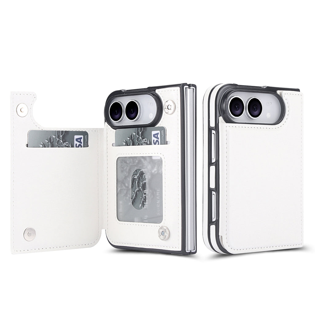 Signature Genuine Leather Wallet Case for iPhone Duo