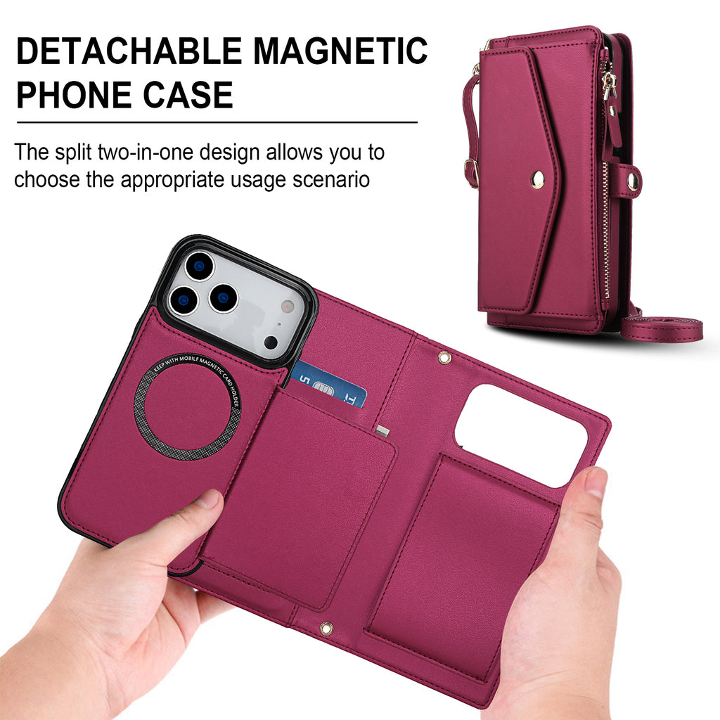 Detachable Clip-In Genuine Leather Case