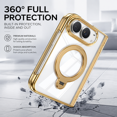 Crystal Clear Magnetic Stand Case for iPhone Duo