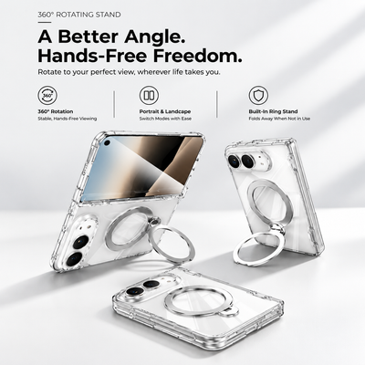 Crystal Clear Magnetic Stand Case for iPhone Duo
