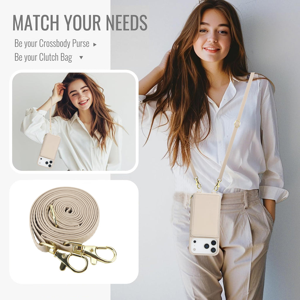 Full Grain Leather Crossbody Shockproof Cases