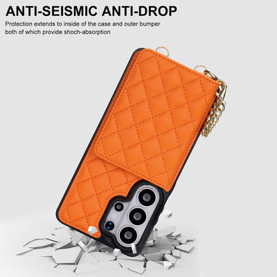 Detachable Quilted Crossbody Galaxy Wallet Case