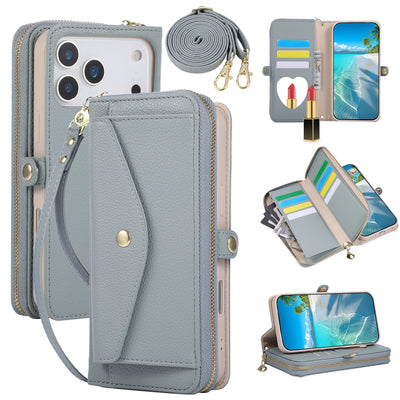 5-in-1 Genuine Leather Crossbody Case