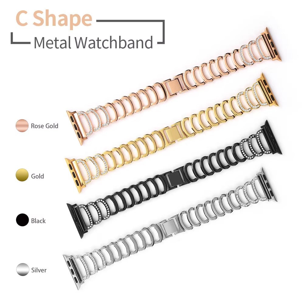 Bling Diamond Link Bracelet For Apple Watch