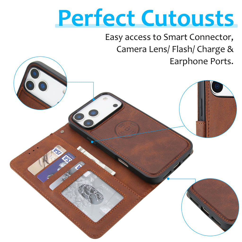 Heritage Detachable Leather Wallet Case