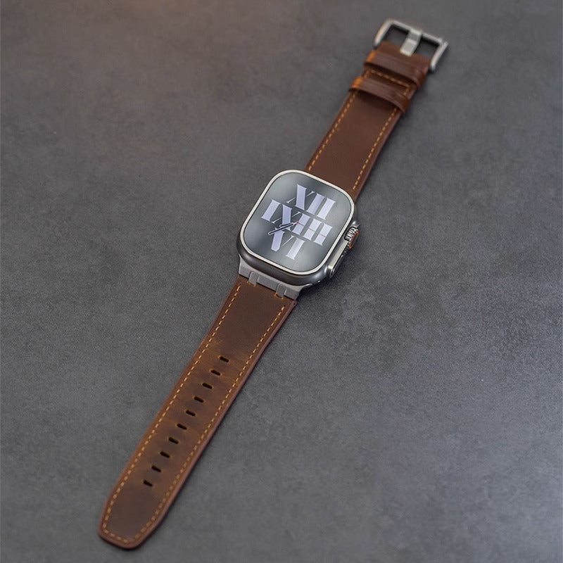 AP Crazy Horse Leather Strap For Apple Watch