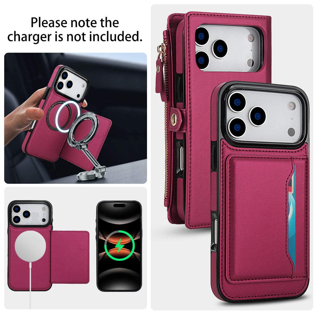 Detachable Clip-In Genuine Leather Case