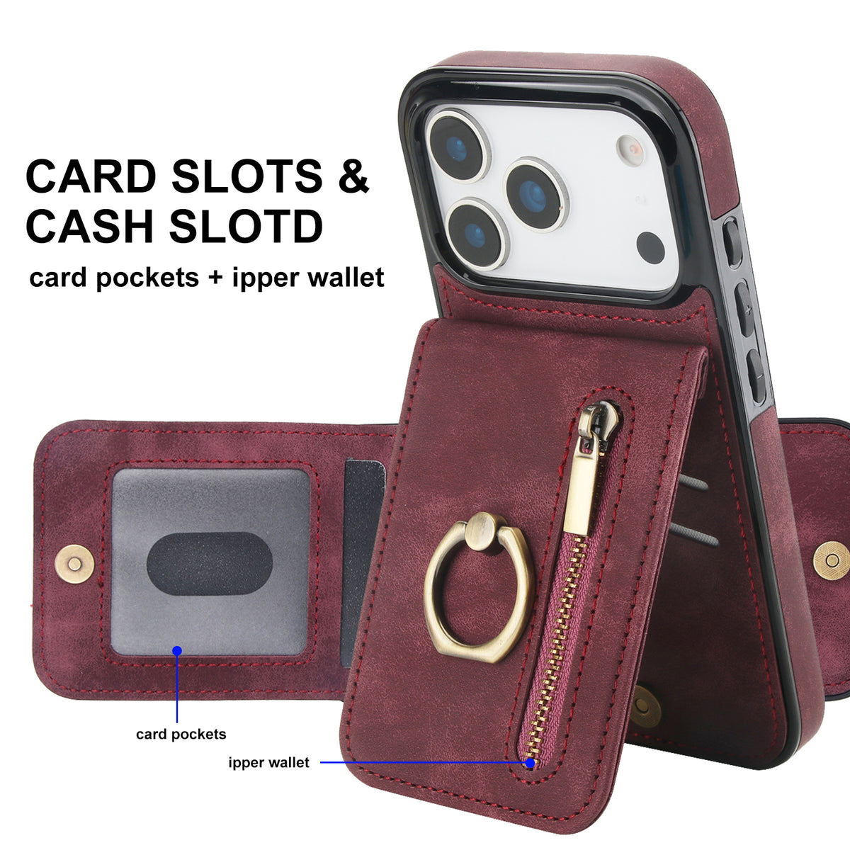 Slim Leather iPhone Wallet Case
