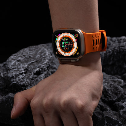 Trapezoid Sport Breathable Silicone Band For Apple Watch