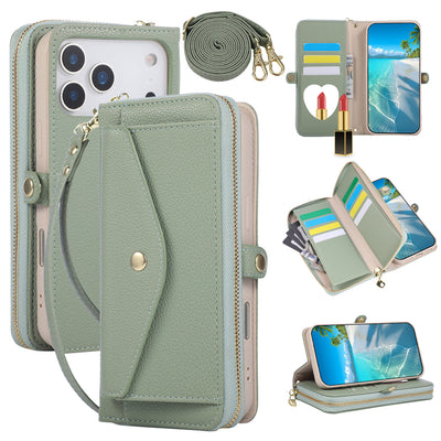 5-in-1 Genuine Leather Crossbody Case