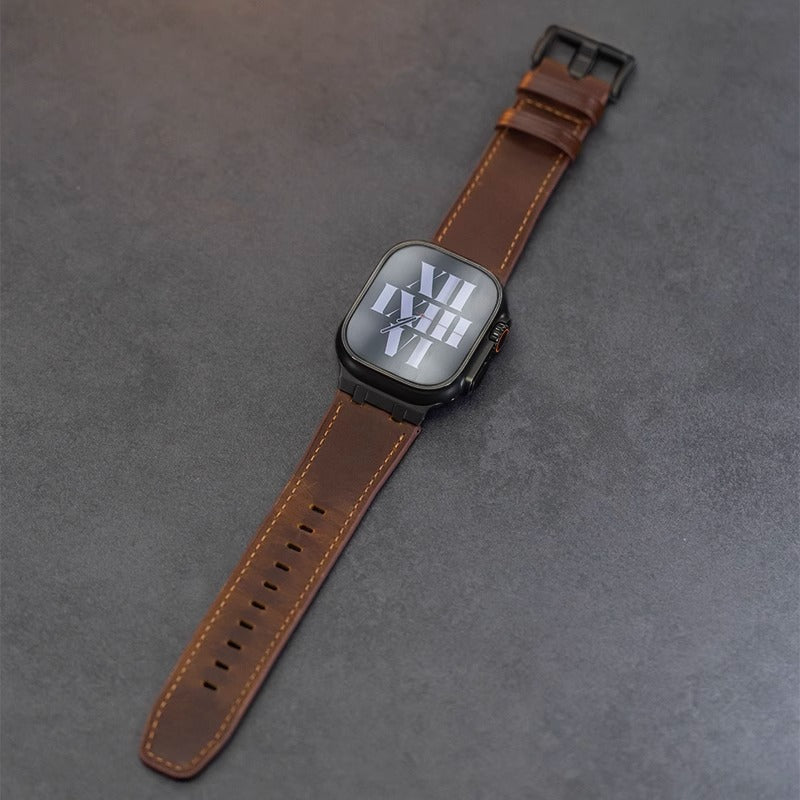 AP Crazy Horse Leather Strap For Apple Watch