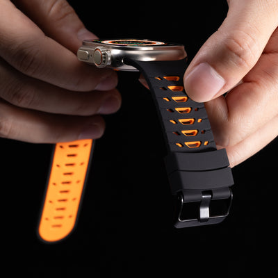 Trapezoid Sport Breathable Silicone Band For Apple Watch