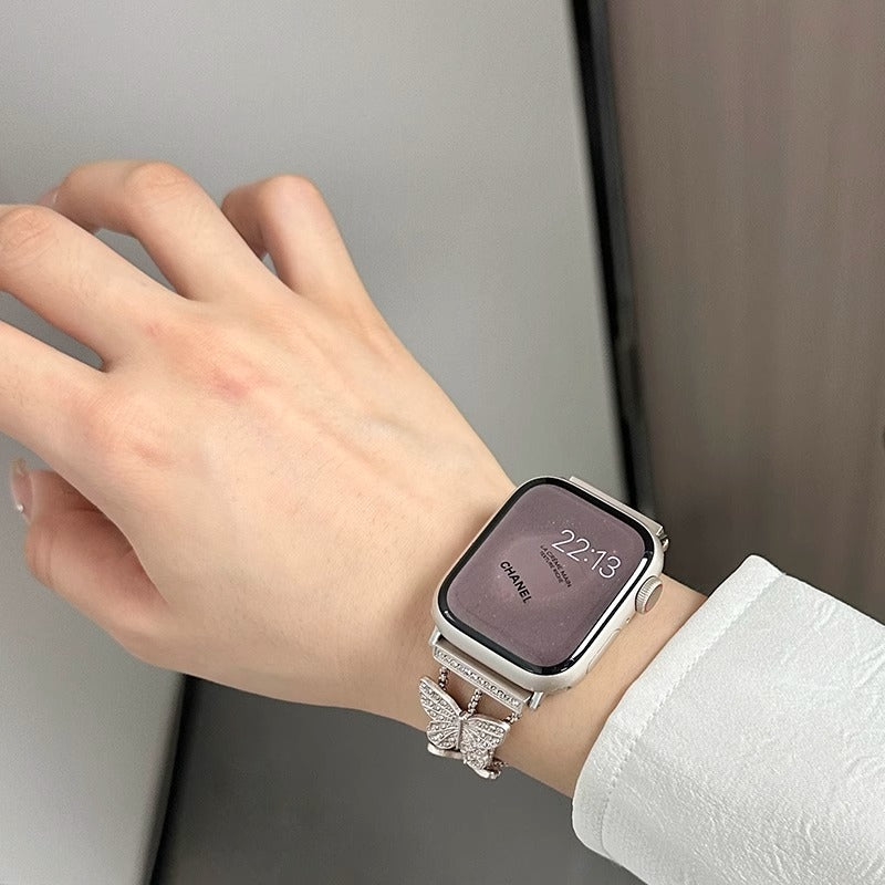 Butterfly Bling Diamond Link Bracelet for Apple Watch