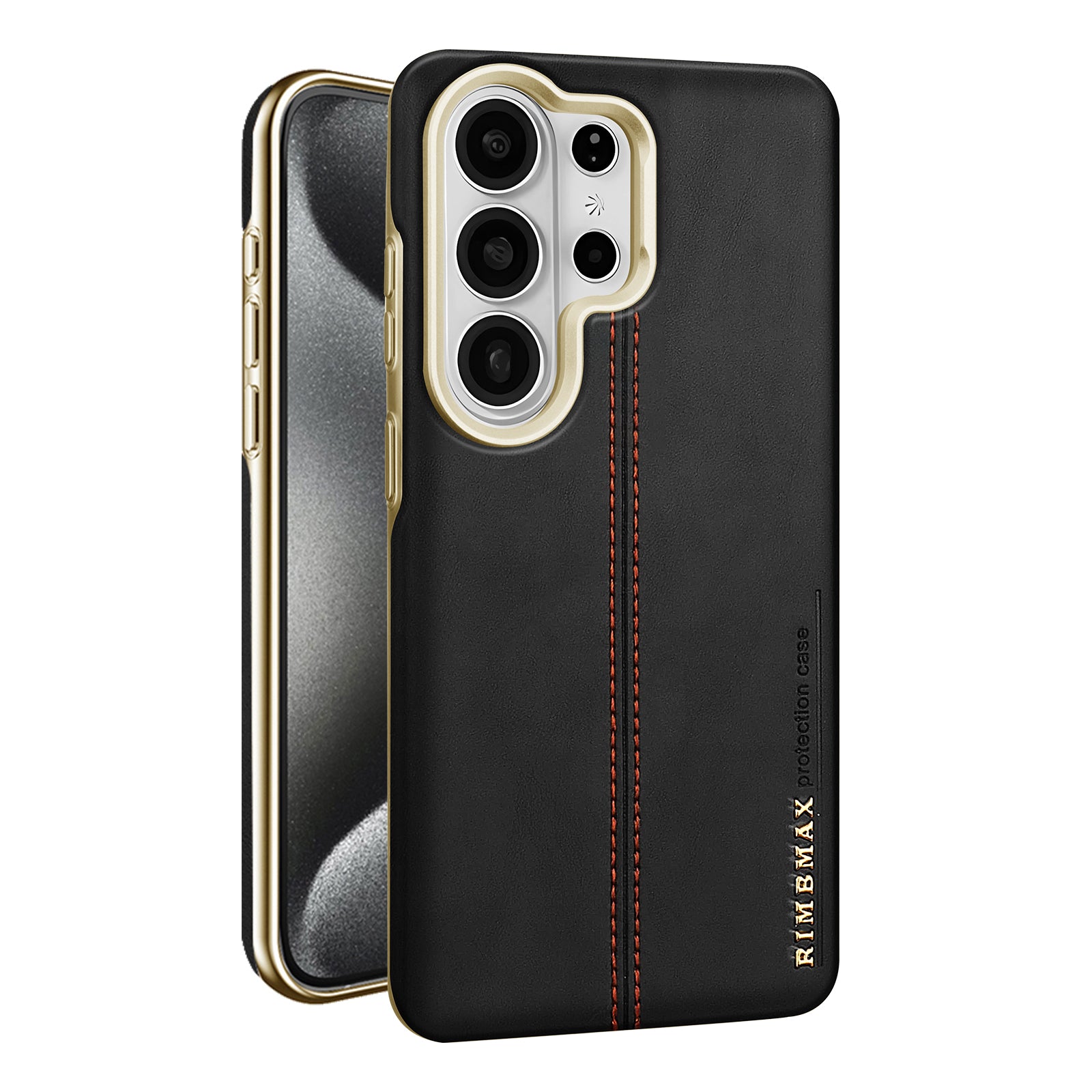 Stitched Genuine Leather Galaxy Phone Case