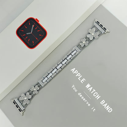 Flower Sparkle Diamond Chain Bracelet for Apple Watch