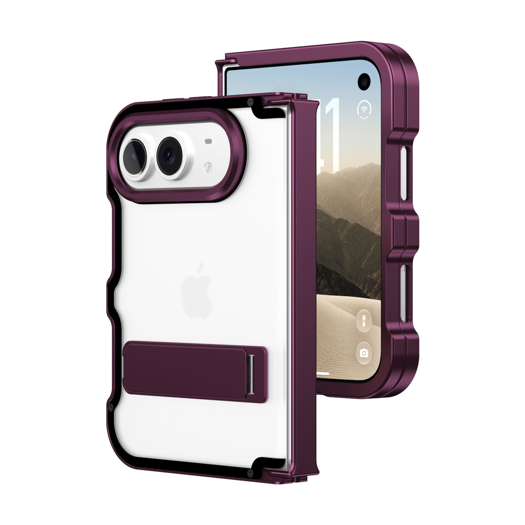 Aluminum Alloy Kickstand Case for iPhone Duo