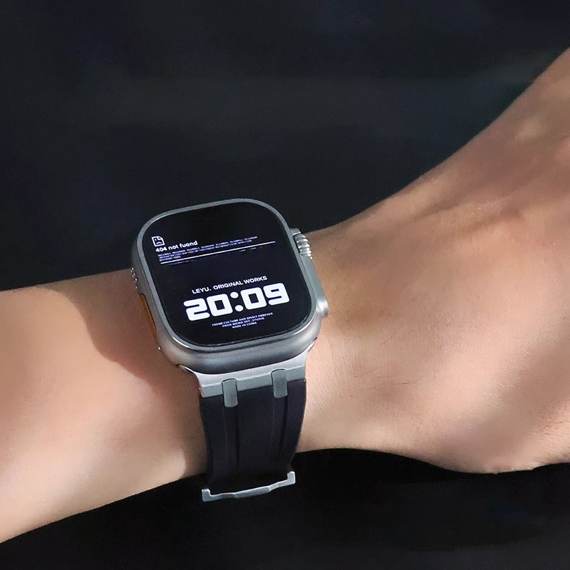 AP Thick Silicone Band With Titanium Adapter For Apple Watch