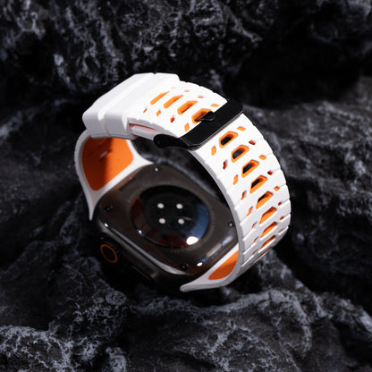 Trapezoid Sport Breathable Silicone Band For Apple Watch