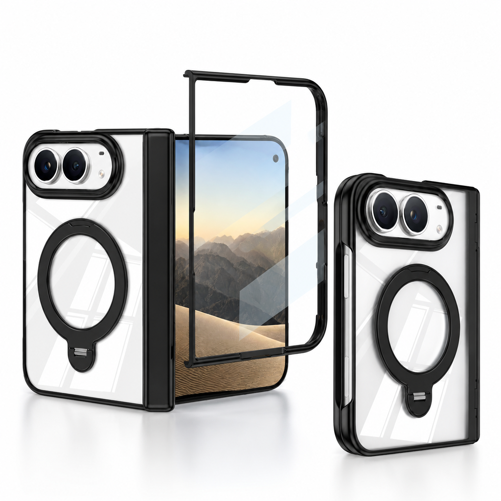 Crystal Clear Magnetic Stand Case for iPhone Duo