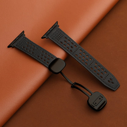 Breathable Leathe Magnetic Band For Apple Watch