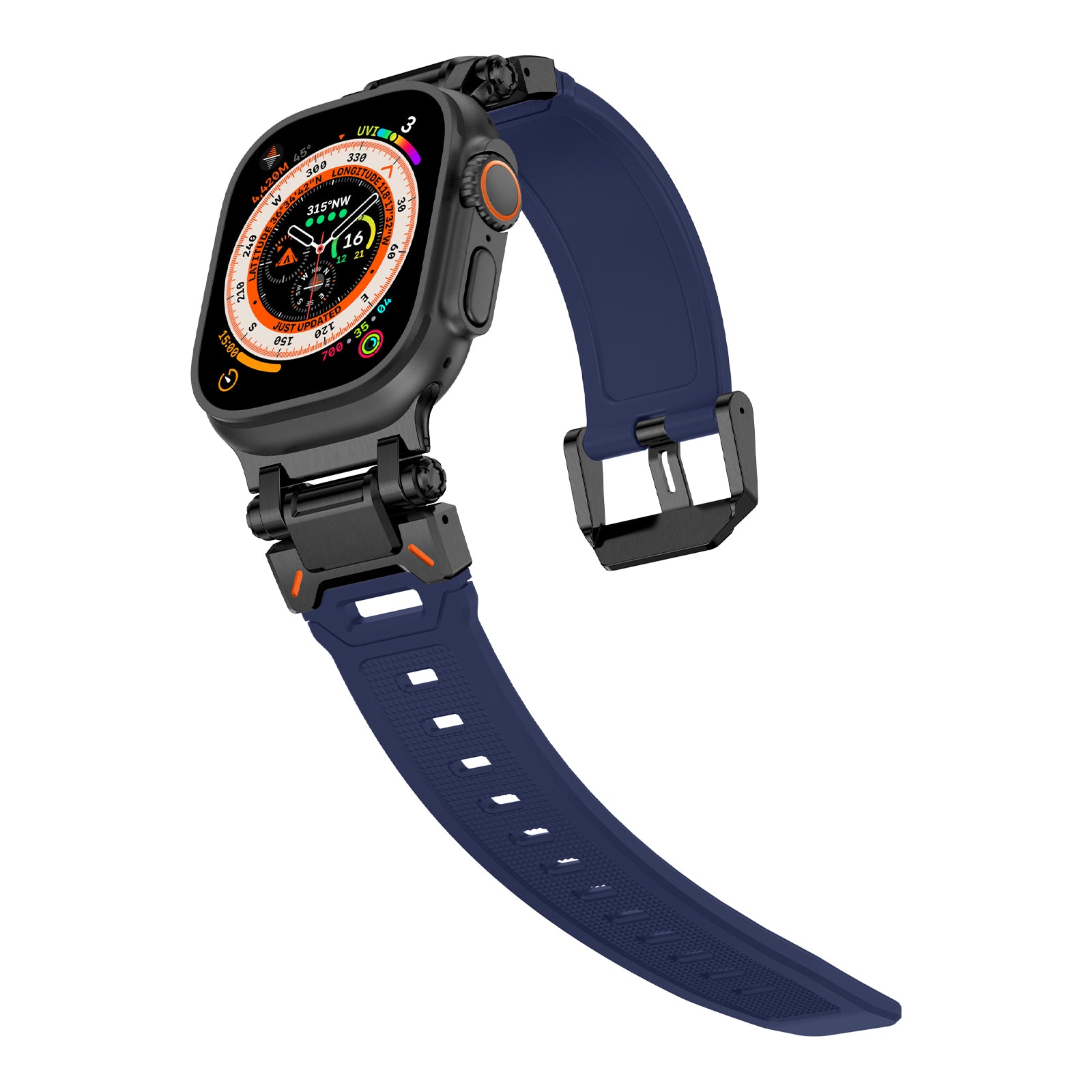 Explorer Rubber Band With Titanium Adapter For Apple Watch