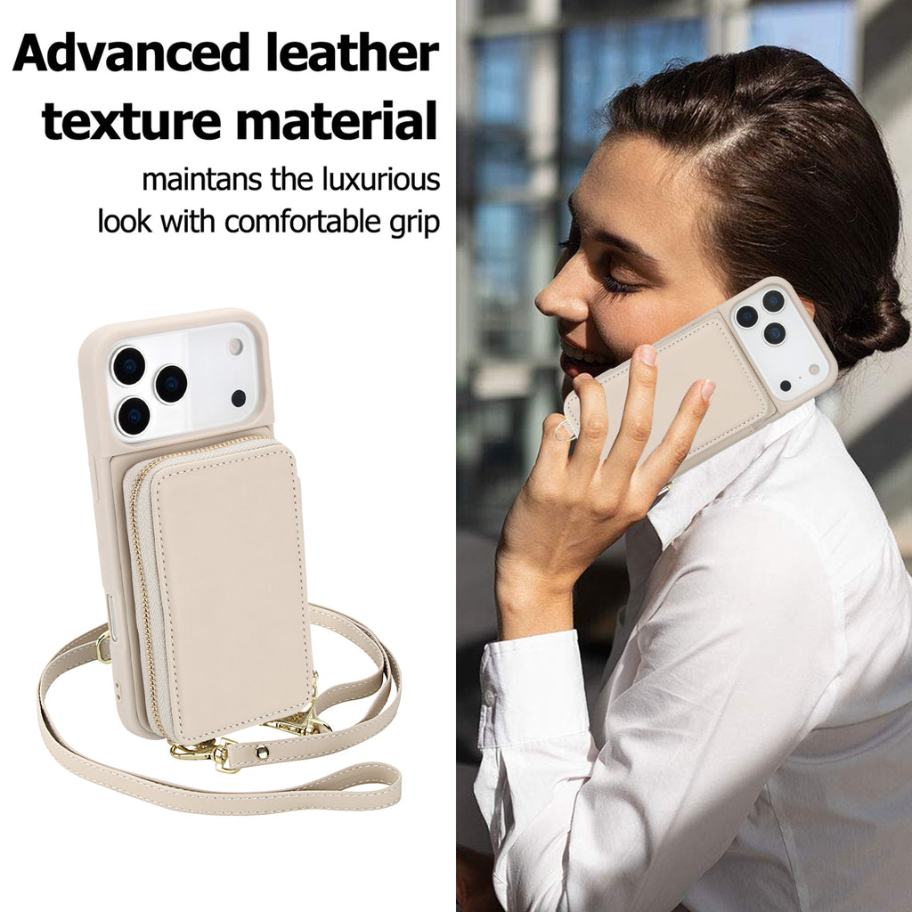 Full Grain Leather Crossbody Shockproof Cases