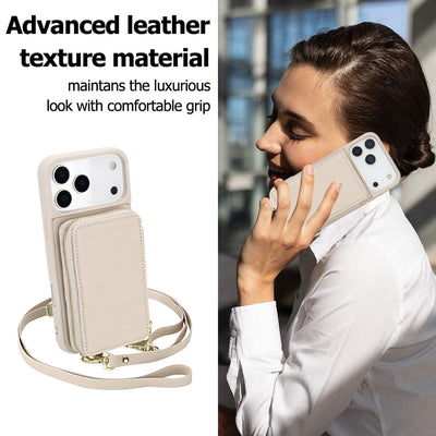 Full Grain Leather Crossbody Shockproof Cases