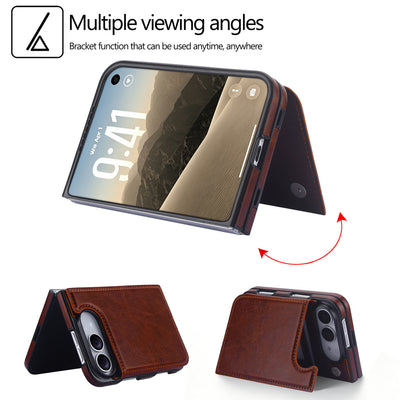 Signature Genuine Leather Wallet Case for iPhone Duo