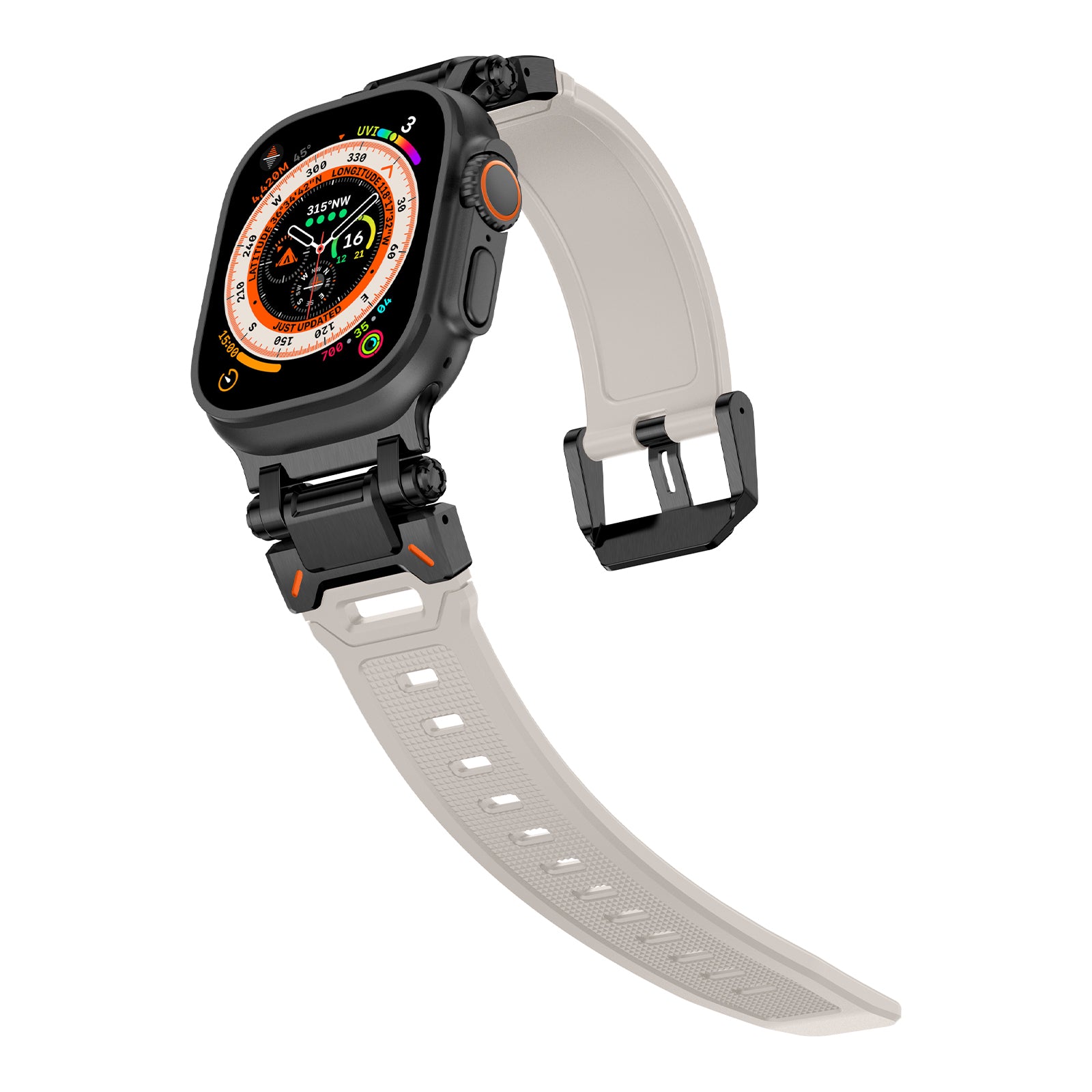 Explorer Rubber Band With Titanium Adapter For Apple Watch