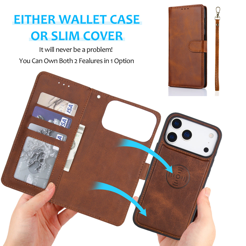 Heritage Detachable Leather Wallet Case