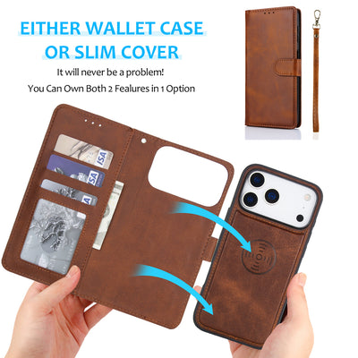 Heritage Detachable Leather Wallet Case