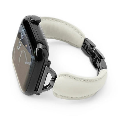 Leather Ring Buckle Band For Apple Watch