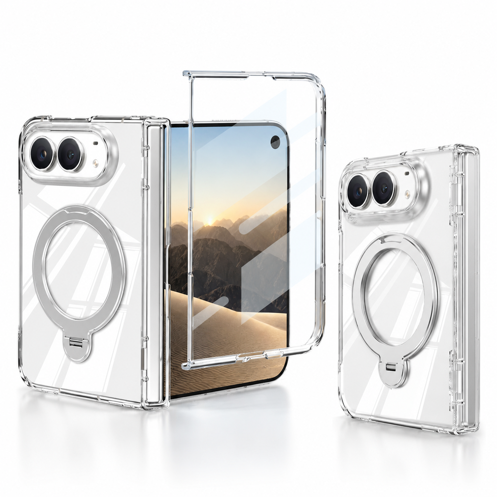Crystal Clear Magnetic Stand Case for iPhone Duo