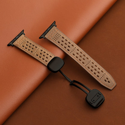 Breathable Leathe Magnetic Band For Apple Watch