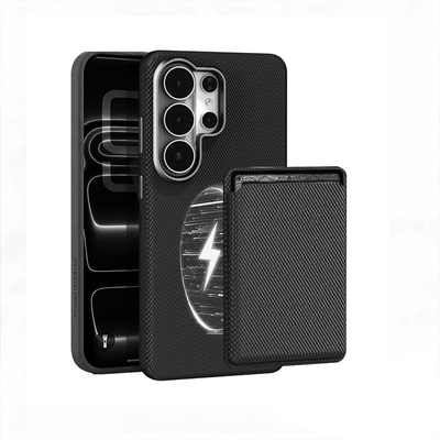 Tech Fabric WalletSlot Magnetic Galaxy Phone Case