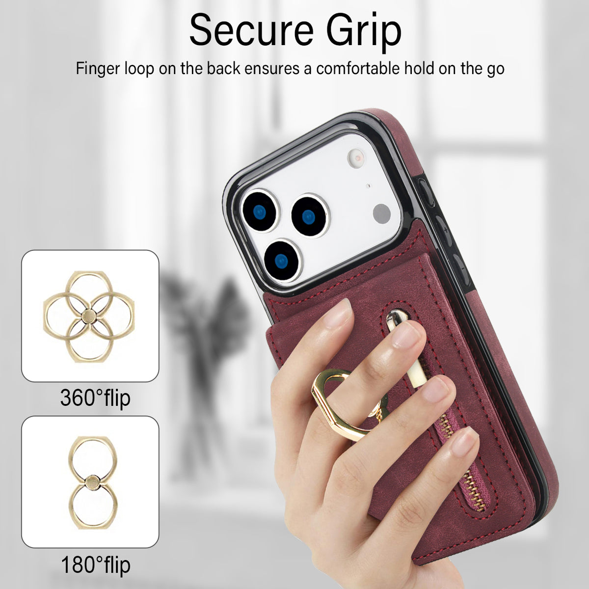 Slim Leather iPhone Wallet Case