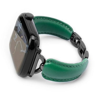 Leather Ring Buckle Band For Apple Watch