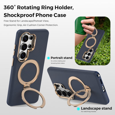 GUDEEN Magnetic Ring Stand Case for Samsung Galaxy