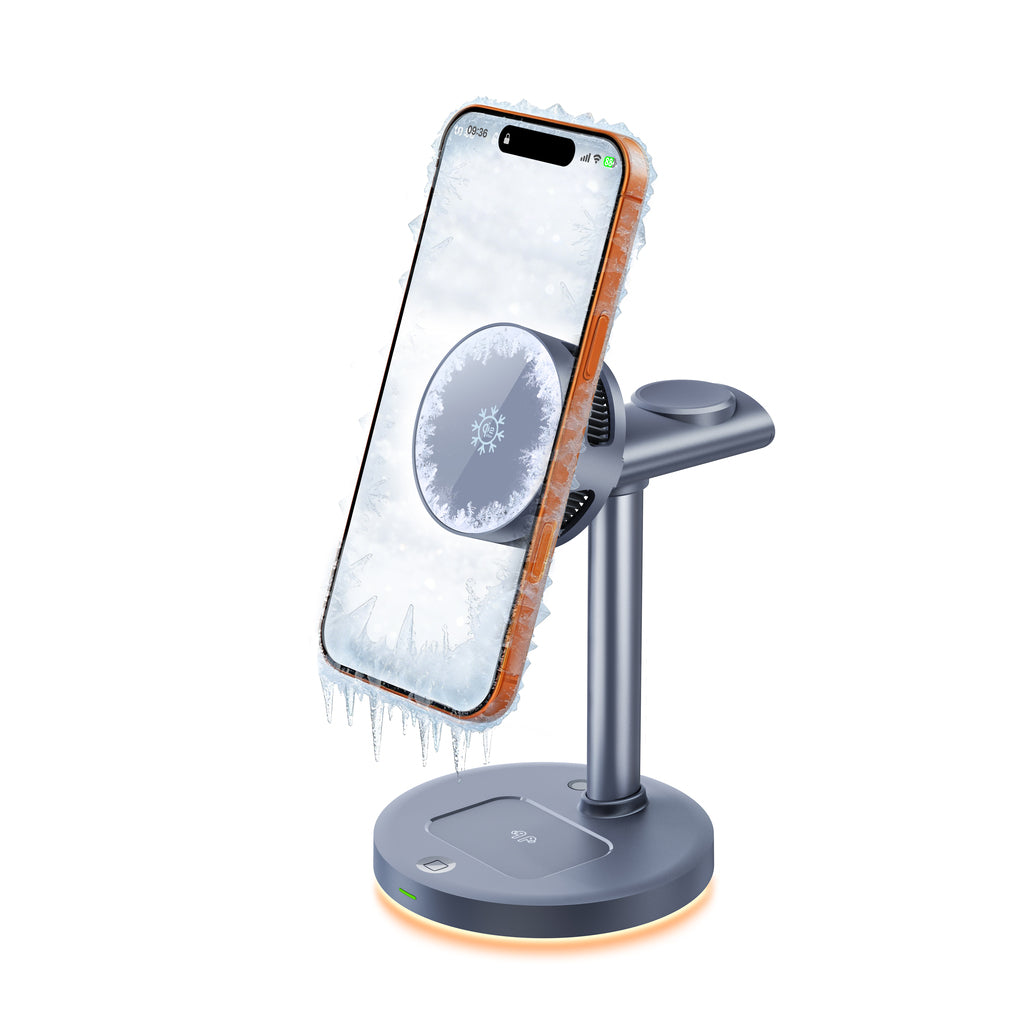 3-in-1 Magnetic Wireless Charger with Advanced TEC Cooling